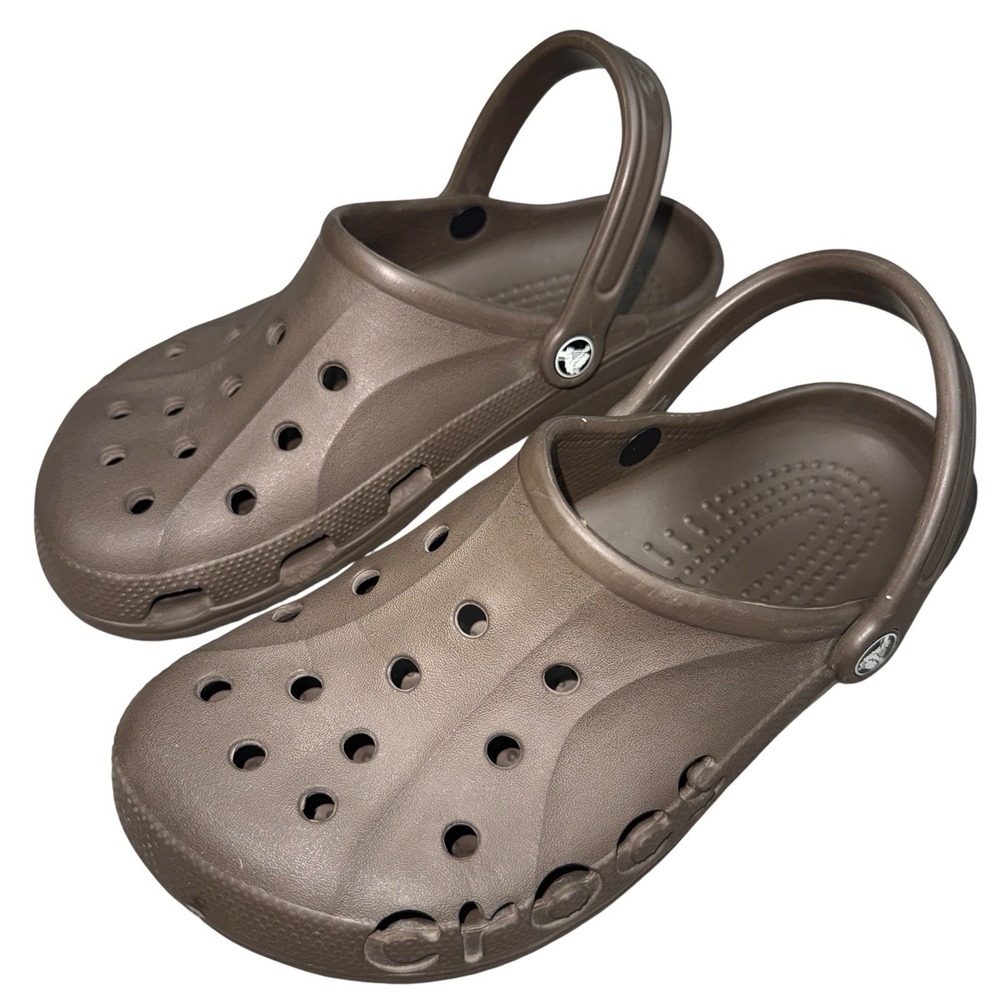 Crocs Baya Clog Men's 7 Women's 9 Brown Sandals Shoes Slip on Comfort 10126